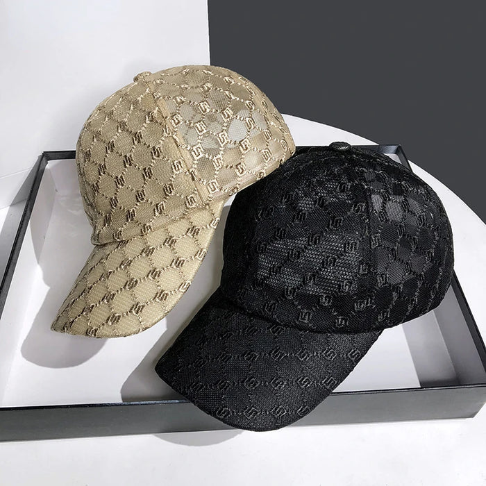 Hat for Women's Summer Fashion Mesh Breathable Sunshade Baseball Cap 2024