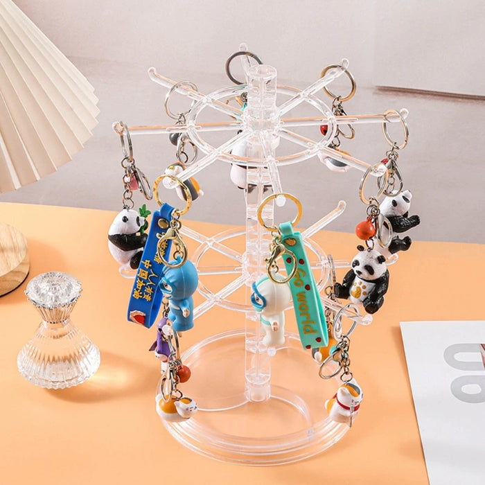 Keychain Hanger Trinkets and Pendants Display Rack Storage Rack Rotatable Rack