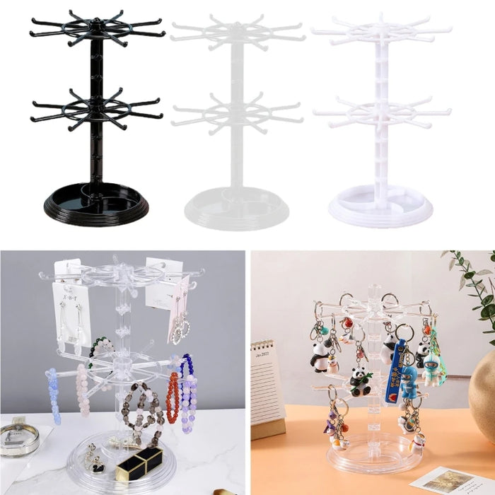 Keychain Hanger Trinkets and Pendants Display Rack Storage Rack Rotatable Rack